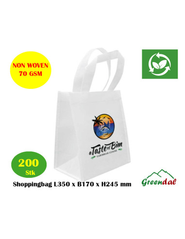 Carrier bag Non-woven 17L 200pc/box w/customer logo - 