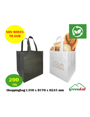 Bærepose Non-woven 17L Hvid m/kunde logo 2