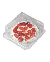 Plastbakke m/hængslet låg v426 kageæske indv. mål 199x199x81mm 150st