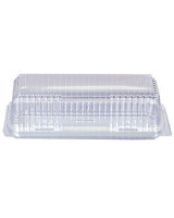 Kageæske Plastbakke m-hængslet låg 23x13x7cm. 300 stk