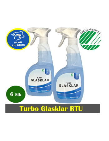 Glasklar Turbo RTU 6 x 750 ml. Sprayflaske. -  2