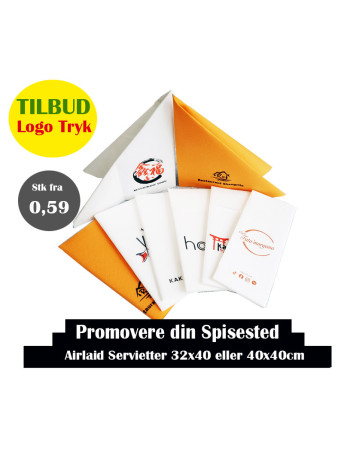 Airlaid Servietter med Logo tryk
