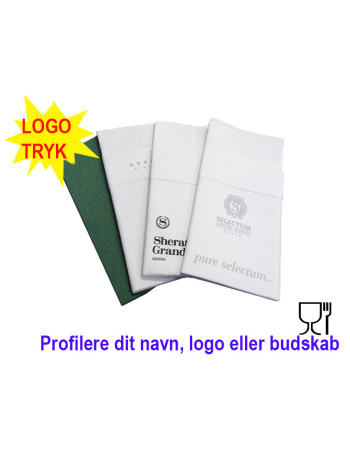 GreenSoft Pochette with print 40x32cm Airlaid White 100pc/box -  2