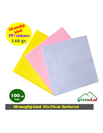Universal cloth 140 gr. Multicolor 38x38cm 100pc/box - 
