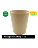 Suppe/Deli Skål Natur Pap Brun 32oz.