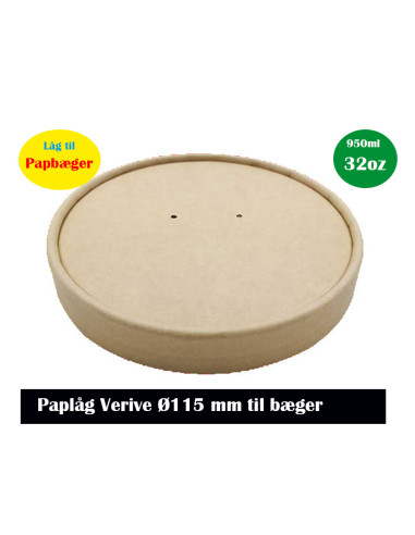 Lids for Soup/Deli Bowl Brown 950ml 16x50pc/box - 