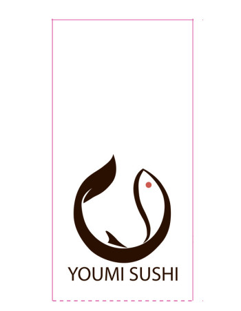 Youmi Sushi Napkins Airlaid 40x40 1/8 fold 1000 pcs. - 