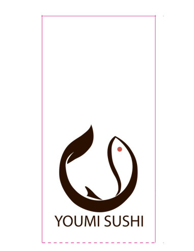 Youmi Sushi Napkins Airlaid 40x40 1/8 fold 1000 pcs. - 