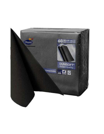 Serviet DuniSoft 40x40cm Airlaid 1/4 fold Sort 360 stk/kar 2