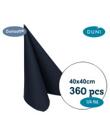Serviet DuniSoft 40x40cm Airlaid 1/4 fold Sort 360 stk/kar