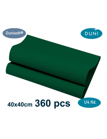 Serviet DuniSoft 40x40cm Airlaid 1/4 fold  Mørkegrøn 2