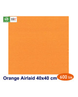 Napkin Orange 40x40cm Airlaid 1/4 fold 600pc/box - 