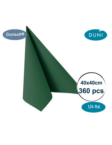 Napkin DuniSoft 40x40cm Airlaid 1/4 fold Black 720pc/box - 