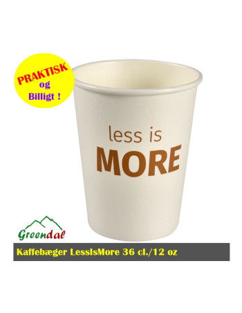Coffee cup LessIsMore white 12oz 380ml - 