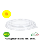 Glass Smoothie Pulsar (LID) Flat w/cross 32x50pc/box - 