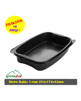 Tray 1-room Bistro 980ml  Black Krt.6x50sk/pk. - 