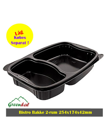 Tray 2-room Bistro  Black Krt.6x50sk/pk. - 