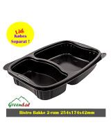 Bistro Bakke 2-rum Sort 254x174x42 mm PP