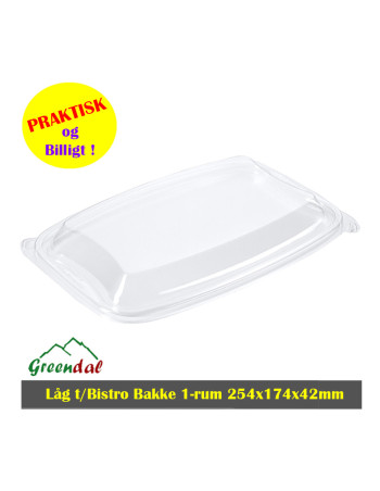 Lid for 1-room Bistro 980ml  Black Krt.6x50sk/pk. - 
