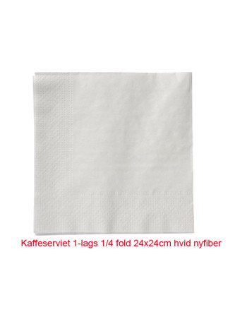 Napkin Nehir 24x24cm 1-layer 1/4 fold White 5000pc/box -  2