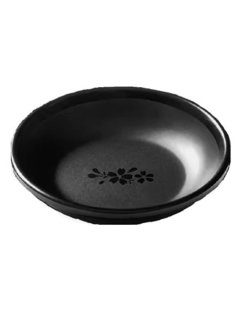 Soya skål til sushi – sort Sakura design (melamin - 