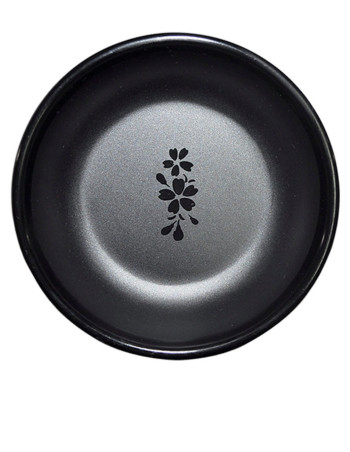 Soya skål til sushi – sort Sakura design (melamin -  2