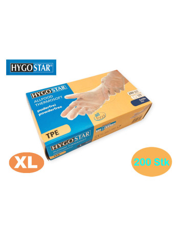 Disposable gloves Hygo Star Transparent 200pc/pack -  2