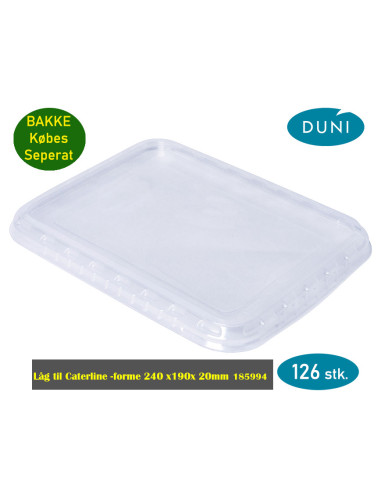 Lid for Tray forme 240 x 190 x 20 mm  Transp. - 