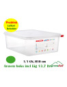 Container plastic for food 1/1 GN. Including Lid 13.7ltr - 