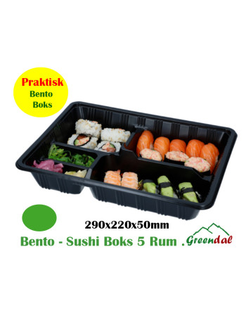Sushi / Bento Tray 5-room 200pc/box - 