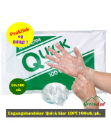 Engangshandsker Quick klar LDPE 50x100stk/kar 