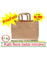Bærepose Papir 17L Brun 250 stk.