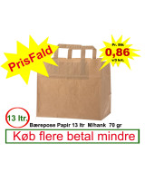 Carrier Bag Paper 13L Brown 250pc/box - 
