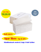 Paper towel (4106) 2-layer V-fold 21x20.5cm White 4000pc/box - 