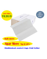 Papirhåndklæde (4116)  2-lags Z-fold 24x20,3cm 8 cm hvid Tilbud