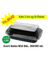 Sushi Bakke TILBUD Medium (Blue) DK Oval Bund/låg Sort 500stk/