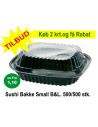 Sushi Bakke TILBUD Small (Blue) DK Oval Bund/låg Sort 500stk