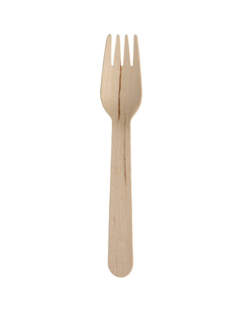 Træbestik Gaffel Bio Birketræ 18,5cm 20stk/kar 2