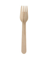 Træbestik Gaffel Bio Birketræ 16,5cm 50x100stk/kar