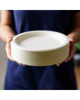 Plate Lunch Cane 18cm White 50pc/box - 
