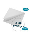 Serviet Duni 33x33cm 2-lags 1/4 fold Hvid 1200stk/kar - 