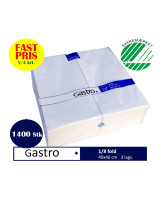 Napkin Gastrot 40x40 3-layer 1/8 fold White 1400pc/box - 