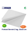 Gastro serviet 33 x 33 cm Hvid 2-lags