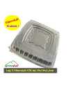 Lid for 870 ml, 19x19x4,2cm clear PET - 