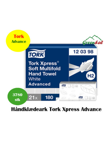 Paper towel Tork Xpress H2 2-l. Advanced 3780 sheets/vats - 
