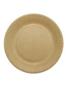 Paper lunch plates Round Ø18 cm Brown 50 pcs/pack. - 