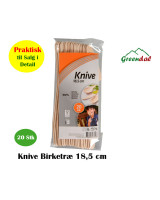 Wood cutlery knife Bio Birch Tree 18.5cm 20pc/box - 