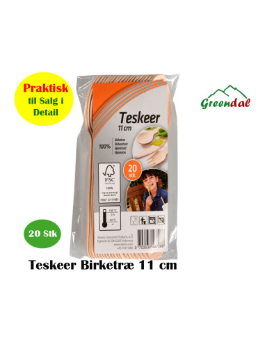 Teskeer Birketræ Consumer 11cm Natur
