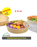 Paperbowl Brown (Bowle) C.Source 1000ml 6x50pc/box - 