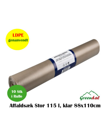 Waste bag Trans. L 88x110cm 10roll/box - 